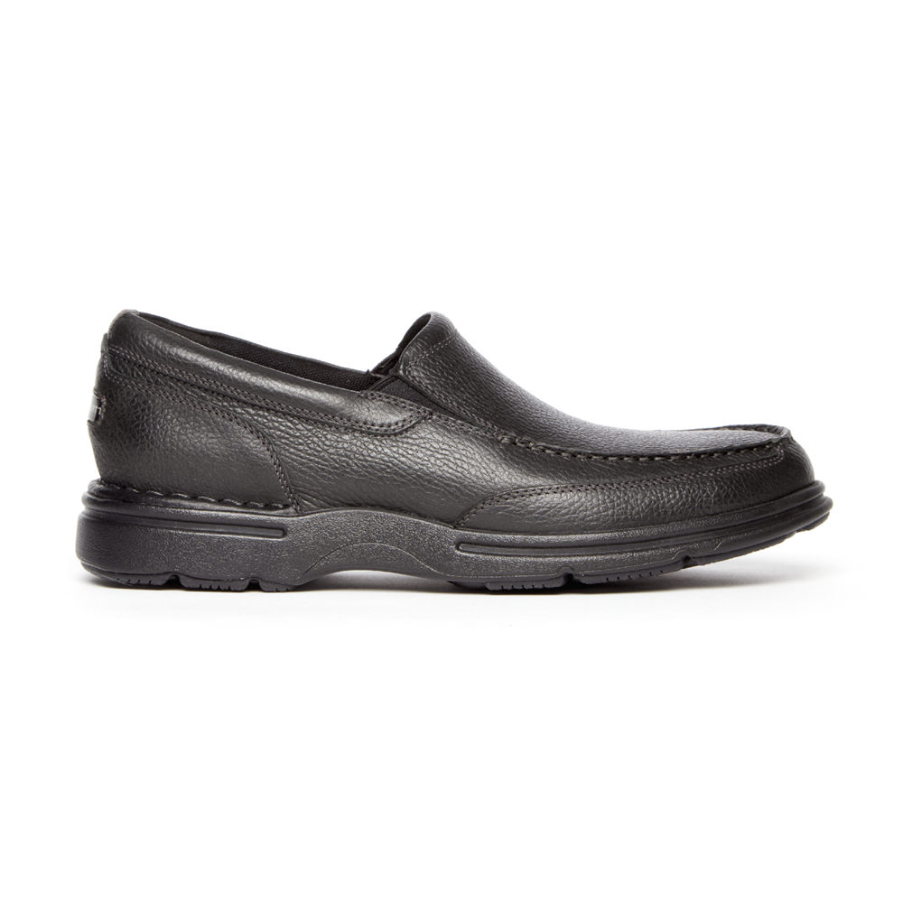 Sapato Vela Rockport Homem Pretas - Prowalker Eureka Plus - 75318VNKT